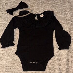 Black Kids One Piece with Headband